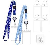Kofferanhänger für Kreuzfahrten, 6 Stück Wasserdichte Gepäckanhänger und Lanyards Von Cruise Essentials Mit Kartenhaltern und 1 Haken