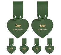 Kofferanhänger für Kreuzfahrtschiffe, Gepäckanhänger aus PU-Leder - Herz-Kofferanhänger aus PU-Leder - 6 modische tragbare Kofferanhänger, kratzfeste Gepäckanhänger für Rucksäcke