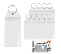 Kofferanhänger, Kofferanhänger für Kreuzfahrten aus wasserdichtem PVC, 9×20 cm, mit sicherem Metallband. Transparente Gepäckanhänger, langlebig, für Kreuzfahrtgepäck und sicherer Adressschild