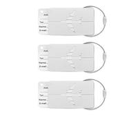 Kofferanhänger Taschenanhänger Flugreise Anhänger aus Aluminium verstecktes Adressfeld in versch. Farben und Mengen als Set von notrash2003 (Mattsilber, 3er Set)