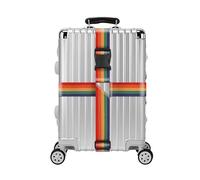Koffergurt Kofferband Kreuzgurt Koffergurte Auffällig Kofferanhänger Flugreise mit Gepäckanhänger Koffer Band Koffer Gurtband (Regenbogenfarben)