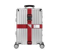 Koffergurt Kofferband Kreuzgurt Koffergurte Auffällig Kofferanhänger Flugreise mit Gepäckanhänger Koffer Band Koffer Gurtband (Rot)