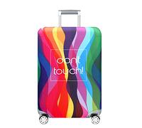 Kofferhülle Elastisch Kofferhülle Bambus Kohlefaser 18-32 Zoll Kofferschutzhülle Gepäck Cover Reisekoffer Hülle Kofferschutz Luggage Cover Gepäckabdeckung (Farbbalken, XL)