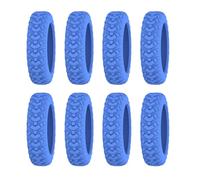 Kofferradabdeckungen, 8er Set, Silikon Schoner für Koffer,Leise Rollen,Geräuschreduzierende Hüllen für Reisetaschen | Geeignet für Spinnerrollen, einfach zu installieren, tragbar, ideal, Blau