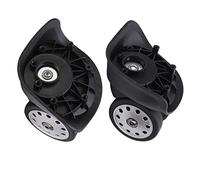 Kofferräder, 2 Stücke Gepäck Koffer Ersatz Porös Verschleißfest Koffer-Gepäckrollen mit Schraube - Koffer-Ersatzrollen-Set für Reisetaschen (Großes Schwarz)