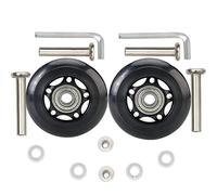 Kofferrollen Ersatzrollen Gummi Rollen Räder 1Paar 94 * 24 * 8mm Mute Gepäck Koffer Ersatz Wheels für Samsonite Trolley Hartschalenkoffer Rollen,mit Metall Achsen Ersatzteile