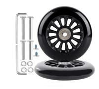Kofferrollen Ersatzrollen Gummi Rollen Räder 1Paar 96 * 24 * 8mm Mute Gepäck Koffer Ersatz Wheels für Samsonite Trolley Hartschalenkoffer Rollen,mit Metall Achsen Ersatzteile