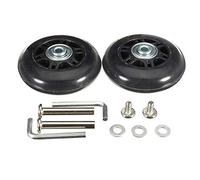 Kofferrollen Ersatzrollen Gummi Rollen Räder Ein Paar Mute Ersatz Wheels für Gepäck-Koffer Rollen Ersatz (64x24mm)