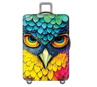 KofferschutzhüLle,3D Graffiti Tier Blumen Print Elastisch KofferhüLle,GepäCk Cover,Reisekoffer HüLle Kofferschut,Waschbar,Staubdicht,Luggage Cover,Kofferabdeckung 18-32 Zoll (Gold,XL(29-32inch))