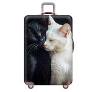 KofferschutzhüLle KofferhüLle,Kratzfest Staubdicht ReisegepäCkhüLle,Elastisch Luggage Cover,Waschbare Trolley SchutzhüLle,Personalisierte Koffer Accessoires Und GepäCkhüLlen (Katze,S(18-21inch))