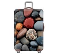 KofferschutzhüLle KofferhüLle,Kratzfest Staubdicht ReisegepäCkhüLle,Elastisch Luggage Cover,Waschbare Trolley SchutzhüLle,Personalisierte Koffer Accessoires Und GepäCkhüLlen (Stein,S(18-21inch))