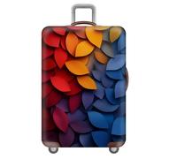 KofferschutzhüLle KofferhüLle,Kratzfest Staubdicht ReisegepäCkhüLle,Elastisch Luggage Cover,Waschbare Trolley SchutzhüLle,Personalisierte Koffer Accessoires Und GepäCkhüLlen (Blatt,S(18-21inch))