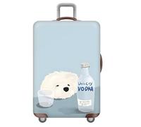 KofferschutzhüLle KofferhüLle,Kratzfest Staubdicht ReisegepäCkhüLle,Elastisch Luggage Cover,Waschbare Trolley SchutzhüLle,Personalisierte Koffer Accessoires Und GepäCkhüLlen (Hund,L(25-28inch))