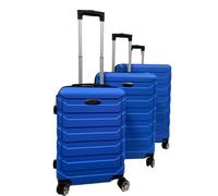 Kofferset, 3-Tlg. - Doppelräder, blau