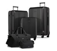 Kofferset 5 teilig Hartschale CANNES - schwarz