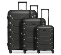 Kofferset SMARTBOX "Edition 01 4 Rollen Kofferset 3-teilig mit Dehnfalte", Herren, schwarz, Polypropylen, Koffer-Sets (75216062-0) schwarz