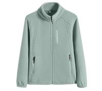 KOG Fleecejacke Damen Herbstjacke Freizeit Teddyjacke Wollmantel Einfarbig Kleidung Frauen Winterjacke übergangsjacke Windbreaker Teddyfleece Jacke Parka Laufjacke Softshellmantel Mintgrün XL
