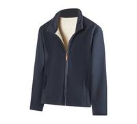 KOG Fleecejacke Herren Wintermantel Warmes Fleecemantel Fleecejacken Solid Oberteil Jungen Kapuzenjacke Winterjacke übergangsjacken Strickjacke Vliesjacke Puffer Jacke Fleecejacke Marine 5XL