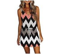 KOG Gutscheine Sommerkleid Sommerkleider Damen 2025 Grafik Teenager Elegant Kleidung Strandkleid Sommer Frau Sommerkleidung Hemdblusenkleid Baumwolle Brautmutterkleider Outlet Amazon Schwarz L