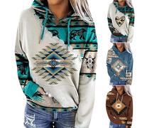 KOG Hoodie Damen Baumwolle Hooded Sweatshirt Tie-Dye Muster Hoodies Warm Bekleidung Frauen Oberteil Winter Sweatshirt mit Kapuze Basic Teenager Mädchen Langarmshirt Gutschein Grün 3XL