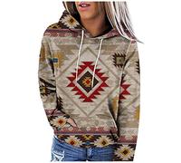 KOG Hoodie Damen Baumwolle Kapuzenpullover Grafik Hoodies Basic Bekleidung Frauen Kleidung Retro Sweatshirt mit Kapuze Freizeit Warm Lose Oberteile Angebote des Tages Heute Khaki L