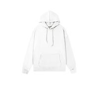 KOG Hoodie für Herren 2025 Kapuzenpullover Solid Hooded Sweatshirt Basic Pullover Männer Oberteil Winter Bekleidung Mode Junge Warm Oversized Streetwear Baumwolle Langarmshirt Weiß XXL