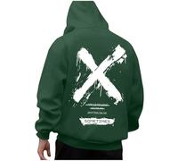 KOG Hoodie Herren Backprint Kapuzenpullover Grafik Drucken Hooded Sweatshirt Herbst Männer Kapuzenjacke 2025 Bekleidung Warmes Teenager Sweatshirt mit Kapuze Baumwolle Pullover Armeegrün S