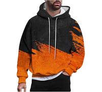 KOG Hoodie Herren Fashion Kapuzenpullover Grafik Drucken Hooded Sweatshirt Warme Sweatshirt mit Kapuze Jungen Bekleidung Warmes Herbst Teenager 2025 Langarmshirt Baumwolle Hoodies Orange M