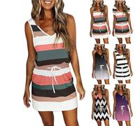 KOG Outlet Amazon Sommerkleider Sommerkleid für Damen Basic Mode Motiv Teenager Leichte Kleidung Blusenkleid Tunika Kleider Blusen Kleid Baumwolle Brautjungfernkleider Gutschein Rosa L