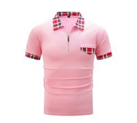 KOG Poloshirt Herren Golf Polo Shirt Kurzarm Kleidung Einfarbig Laufshirt Casual Baumwolle Tee Herren Tshirt Sale Junge Tops Tshirts Teenager 2025 Unterhemd Sale Angebote Rosa M