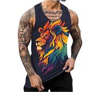 KOG Tank Top Herren Sport Tanktop Sommer Muskelshirts Ärmelloses Tshirt Mode Motiv Tee T-Shirt Baumwolle Warehouse Deals Angebote Tee Lässig Streetwear Junge Oberteil Sale Herren Gelb XL