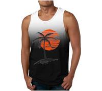 KOG Tank Top Herren Sport Tanktop Sommer Muskelshirts Ärmelloses Tshirts Grafik Drucken Shirt 2025 Baumwolle Sportshirt Gutscheine Männer Lose Tops Arbeitsshirt Prime Weiß L