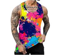 KOG Tank Top Herren Sport Tanktop Sommer Sportshirt Ärmelloses Shirts Mode Motiv Muskelshirt 2025 Baumwolle Junge Tee T-Shirt Atmungsaktive T-Shirt Männer Mode Muskelshirts Sporthemd Kleidung