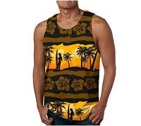 KOG Tank Top Herren Sport Tanktop Sommer Sportshirt Ärmelloses Tshirts Mode Motiv Tee Mode Baumwolle Arbeitsshirt Amazon Gutschein Junge Freizeit Top Männer Tshirt Warehouse Deal Braun L