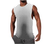 KOG Tank Top Herren Sport Tanktop Sommer Unterhemd Ärmelloses Muskelshirt Grafik Tee Leicht Baumwolle Oberteil Outlet Angebote Männer Muskelshirts 2025 Tops Junge Sporthemd Gutschein Weiß XXL