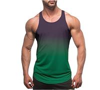 KOG Tank Top Herren Sport Tanktop Sommer Unterhemd Ärmelloses Oberteil Grafik Drucken Tee Lose Baumwolle Laufshirt Amazon Gutschein Muskelshirt 2025 Shirt Junge Bekleidung Gutscheine Grün 4XL