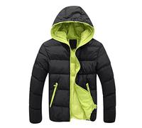 KOG Winterjacke Herren Steppjacke Baumwolle Daunenjacke Dicke Parka Dufflecoat Kleidung Junge Dicker Windjacke Cordjacke Festival Jacke Fleecejacke Teddy Jacken Fleecemantel Grün M