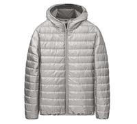 KOG Winterjacke Herren Steppjacke Baumwolle Daunenjacke Winter Dufflecoat Fahrradmantel Kleidung Junge Hemdjacke Warme Pullover Puffer Jacke Kapuzenjacke Teddy Jacken Bikerjacke Grau XXL