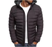 KOG Winterjacke Herren Steppjacke Baumwolle Daunenjacken Casual Wintermantel Laufjacke Bekleidung Männer Warmes Sweatjacke Warme Pullover Softshelljacke Festival Jacke Fleecemantel Kaffee 3XL