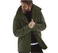 KOG Winterjacke Herren Steppjacke Baumwolle Daunenmantel Winter Daunenjacken Fahrradmantel Oberteile Männer übergangsjacke Mode Windbreaker Dicke Zipper Jacke Wanderjacke Laufjacke Grün XL