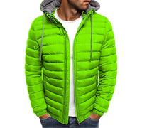 KOG Winterjacke Herren Steppjacke Baumwolle Dufflecoat 2025 Daunenmantel Daunenjacken Oberteile Junge Warm Blusenjacke Herbst Fahrradjacke Wanderjacke Sport Jacke Trainingsjacke Grün XL