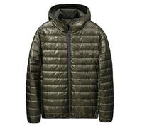 KOG Winterjacke Herren Steppjacke Baumwolle Dufflecoat Winter Parka Daunenjacken Oberteil Männer Basic Hemdjacke Fashion Fleecejacken College Jacke Laufjacke Teddy Jacken Sportjacke Armeegrün XL