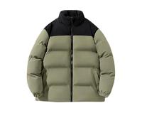 KOG Winterjacke Herren Steppjacke Baumwolle Wintermantel Basic Daunenjacke Laufjacke Daunenmantel Kleidung Junge Blusenjacke 2025 Softshellmantel Sport Jacke Dufflecoat Bomberjacke Armeegrün XL