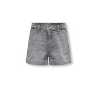Jeansshorts KIDS ONLY "KOGCOMET WIDE SHORTS DNM MAT624 NOOS", Mädchen, Gr. 146, N-Gr, blau (medium grau denim), Web, Obermaterial: 100% Baumwolle, unifarben, regular fit ca. Mitte Oberschenkel, Jeans