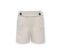 Shorts KIDS ONLY "KOGGEGGO LIFE BUTTON SHORTS VD JRS NOOS", Mädchen, Gr. 152, N-Gr, chateau gray, Jersey, Obermaterial: 95% Polyester, 5% Elasthan, unifarben, regular fit ca. Mitte Oberschenkel, Hosen