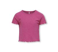 Only T-Shirt mit Feinripp Modell 'KONNELLA' in Fuchsia, Größe 158