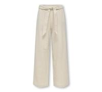 Schlupfhose KIDS ONLY "KOGTIZANA COTTON LOOSE PANTS WVN NOOS", Mädchen, Gr. 146, N-Gr, grau (pumice stone), Web, Obermaterial: 100% Baumwolle, unifarben, modisch, regular fit normal, Hosen (78164000-1