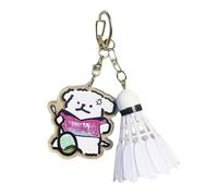 kokdid Badminton-Anhänger, Cartoon-Hund, Badminton-Schlüsselanhänger, Rucksack, kleiner Schlüsselanhänger, Acryl-Schlüsselanhänger, Dekoration, Taschenanhänger