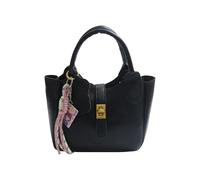 kokdid Stilvolle Umhängetasche aus PU-Leder mit abnehmbarem Riemen und reichlich Stauraum für den täglichen Gebrauch, kompakte Damen-Handgelenktasche, Schwarz , Einheitsgröße