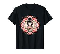 Kokeshi Puppe Japanischer Sakura Kimono Fan T-Shirt
